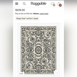 Ruggable- Delphina Black & White Rug (9'x12')